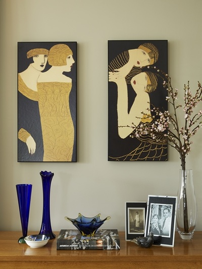 Stylised Art Deco artwork - two ladies