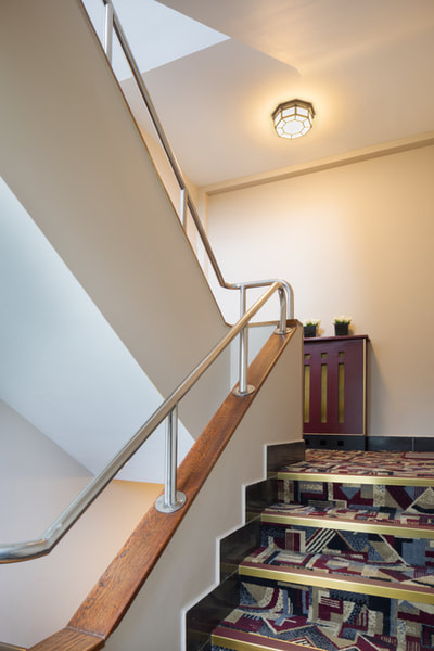 Communal interiors refurbished stairwell