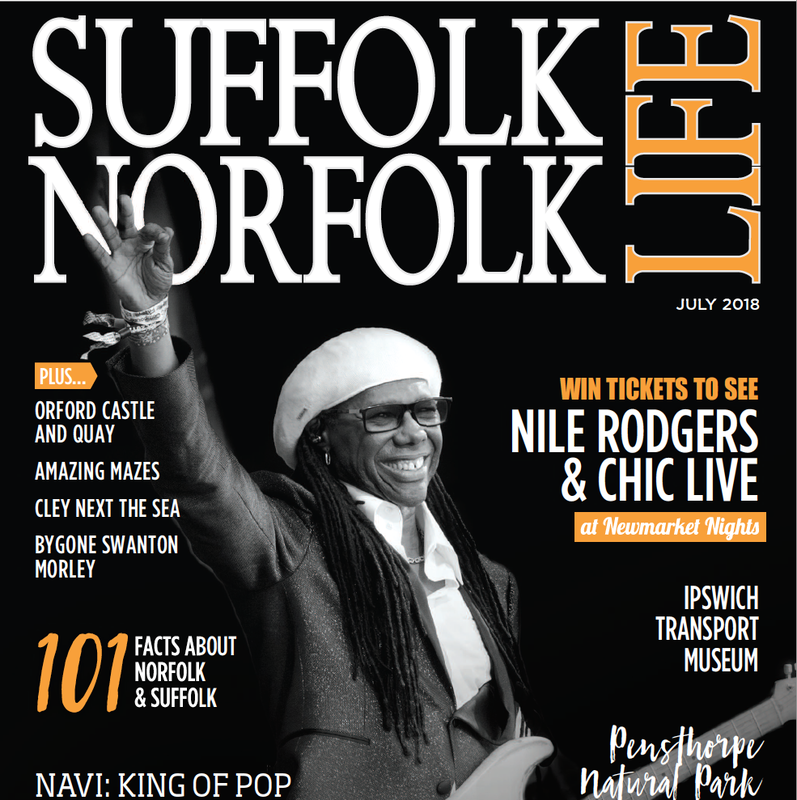 Suffolk Norfolk Life cover - July 2018. How to design a living room interior that works by Sam Bheda.